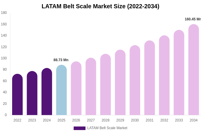 LATAM Belt Scale Market Size, Share & Trends Report By 2034