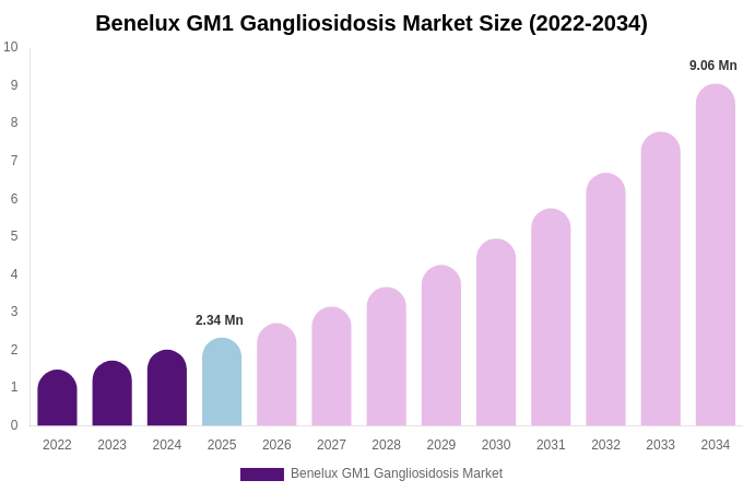 Benelux GM1 Gangliosidosis Market Size, Share & Growth Report By [2034]