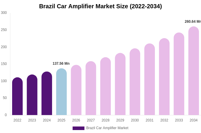 Brazil Car Amplifier Market Size & Share Report By 2034
