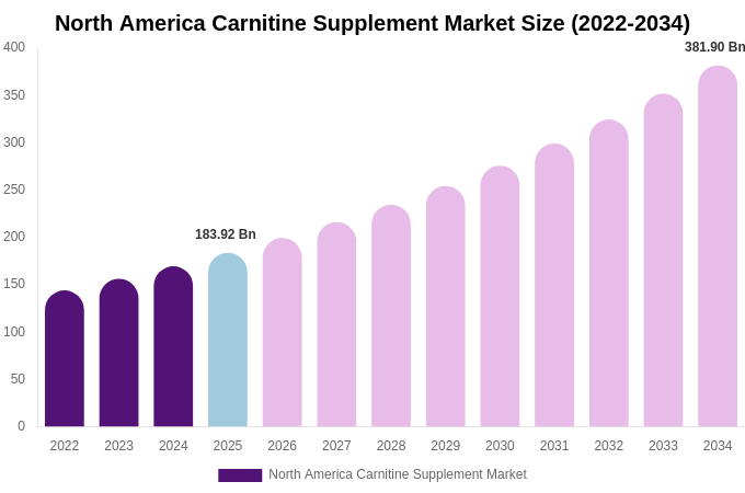 North America Carnitine Supplement Market Size Report By 2034