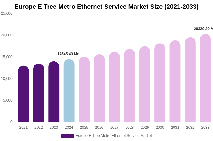Europe E Tree Metro Ethernet Service Market Size, Share & Trends Report By 2033