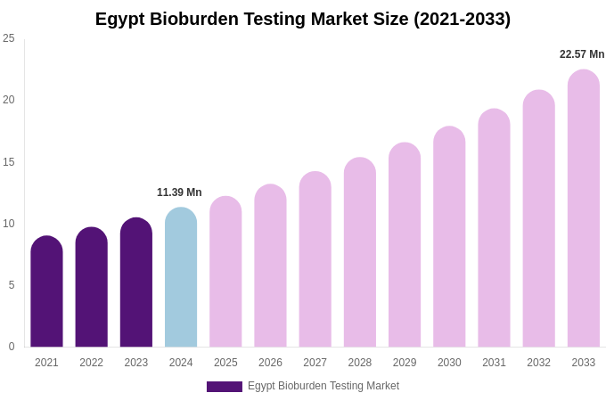 Egypt Bioburden Testing Market Size, Share Report By 2033