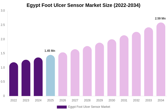 Egypt Foot Ulcer Sensor Market Size, Share & Growth Analysis By [2034]
