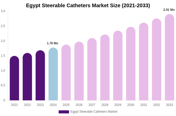 Egypt Steerable Catheters Market Size & Share Report By 2033