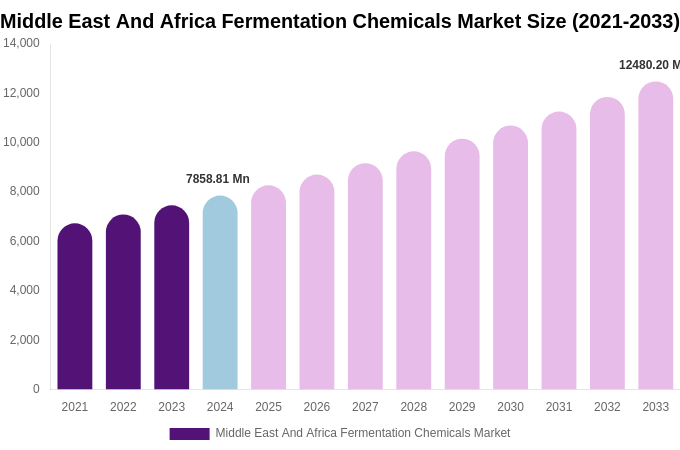Middle East And Africa Fermentation Chemicals Market Size, Share & Growth Report By [2033]