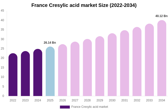 France Cresylic acid market Size, Share & Growth Report By [2034]