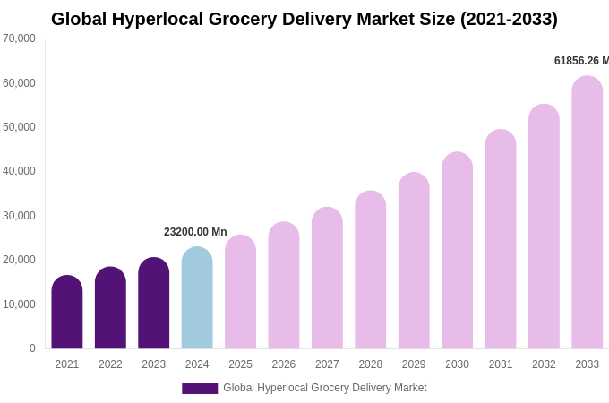 Global Hyperlocal Grocery Delivery Market Size, Share & Trends Report By 2033