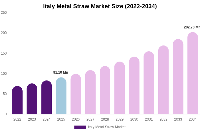 Italy Metal Straw Market Size, Trends & Forecast Analysis (2026-2034)