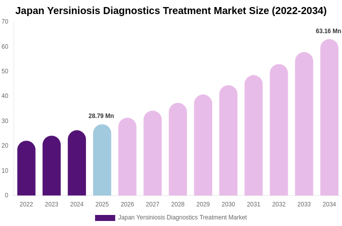 Japan Yersiniosis Diagnostics Treatment Market Size, Share & Growth Report By 2034