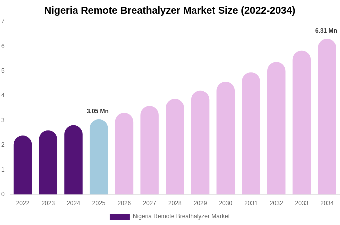 Nigeria Remote Breathalyzer Market Size, Share & Trends Report By 2034