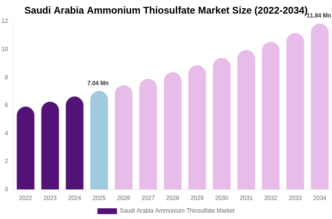 Saudi Arabia Ammonium Thiosulfate Market Size, Share & Growth Report By 2034