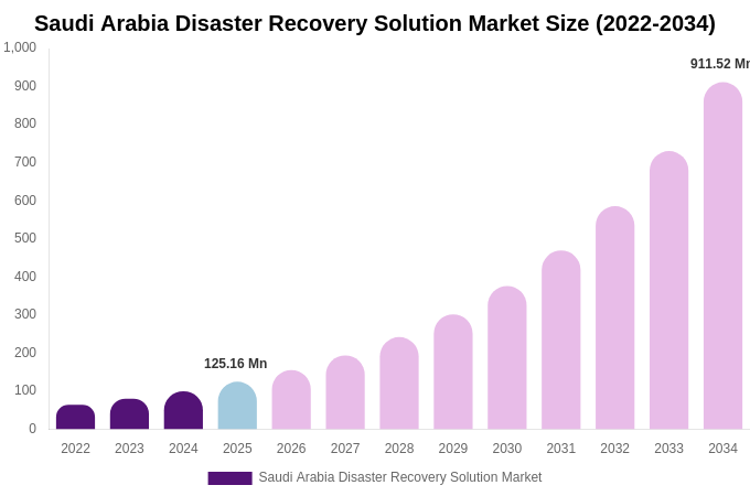 Saudi Arabia Disaster Recovery Solution Market Size, Share & Growth Report By 2034