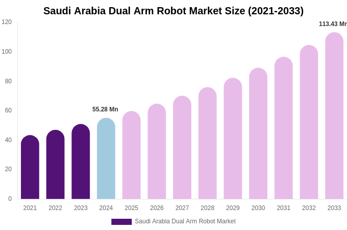 Saudi Arabia Dual Arm Robot Market Size, Share & Trends Report By 2033