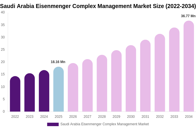 Saudi Arabia Eisenmenger Complex Management Market Size, Share & Growth Analysis By [2034]