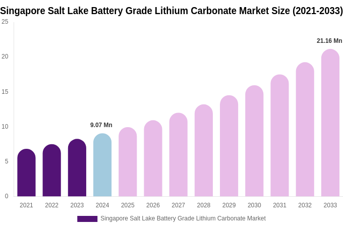 Singapore Salt Lake Battery Grade Lithium Carbonate Market Size, Share Report By 2033