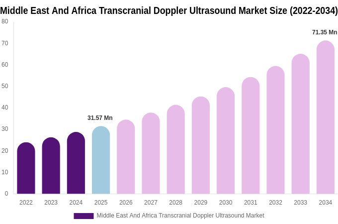 Middle East And Africa Transcranial Doppler Ultrasound Market Size & Share Report By 2034