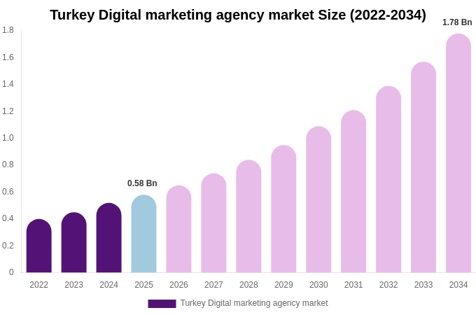 Turkey Digital marketing agency market Size, Share & Growth Report By 2034