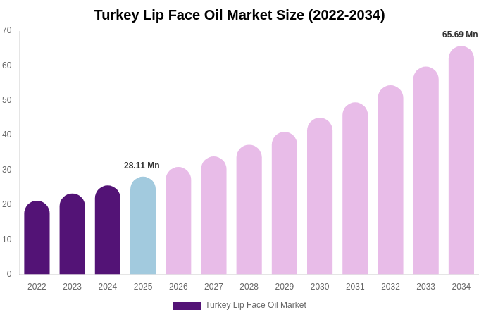 Turkey Lip Face Oil Market Size & Share Report By 2034