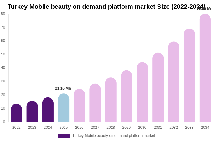 Turkey Mobile beauty on demand platform market Size, Share & Growth Report By 2034