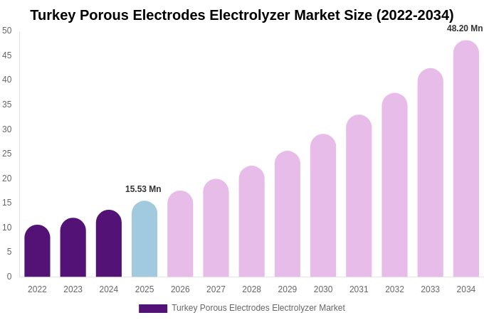 Turkey Porous Electrodes Electrolyzer Market Size, Share & Growth Report By 2034