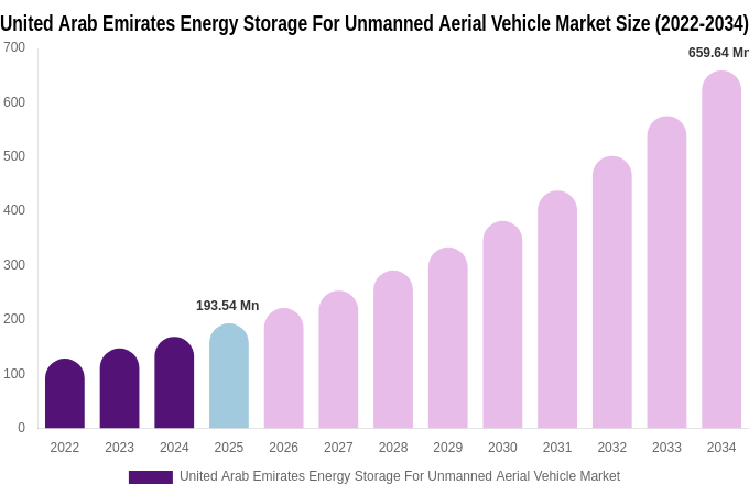 United Arab Emirates Energy Storage For Unmanned Aerial Vehicle Market Size & Share Report By 2034