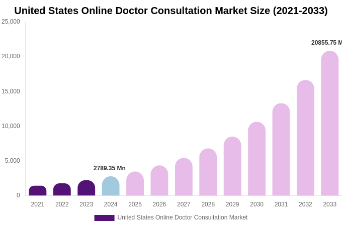 United States Online Doctor Consultation Market Size, Share & Growth Report By 2033