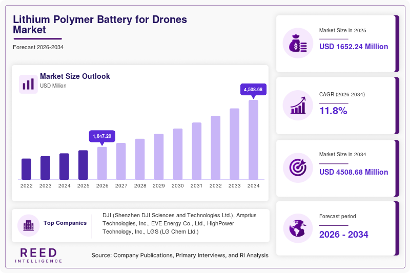Lithium Polymer Battery for Drones Market Size